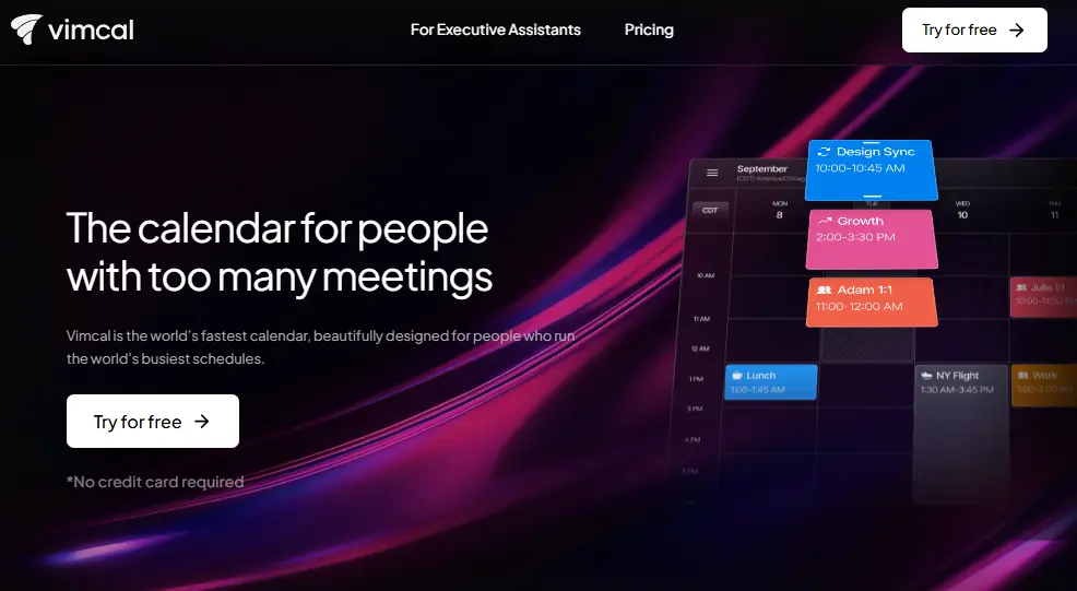 Vimcal — lightning-fast keyboard-first calendar application for power users